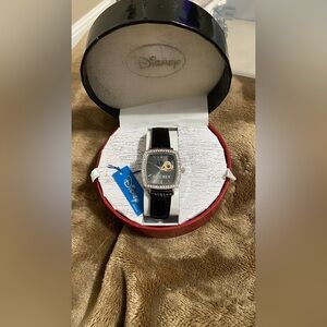 Disney Silver and Black Mickey Mouse Watch